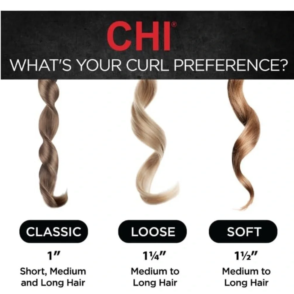 CHI Spin N Curl Curling Iron Red Hair Curler with Digital Display - Picture 2 of 7